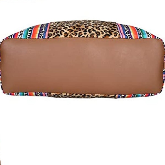 New Leopard And Aztec Print Weekender/Duffle Bag With Shoulder Strap - Picture 10 of 10